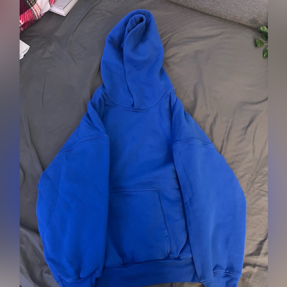 Blue Yeezy Gap sweatshirt